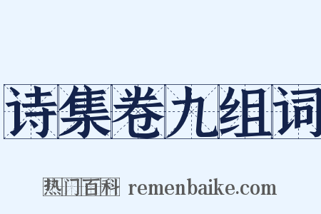 诗集卷九组词是什么意思的图片